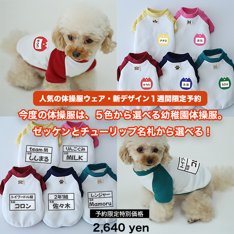 昭和レトロチックな「あそび着」オーダーページ 犬服ハンドメイド