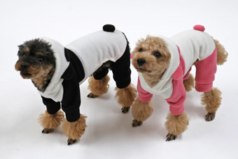 フリース着ぐるみパンダカバーオール | 犬服通販ドッグピース