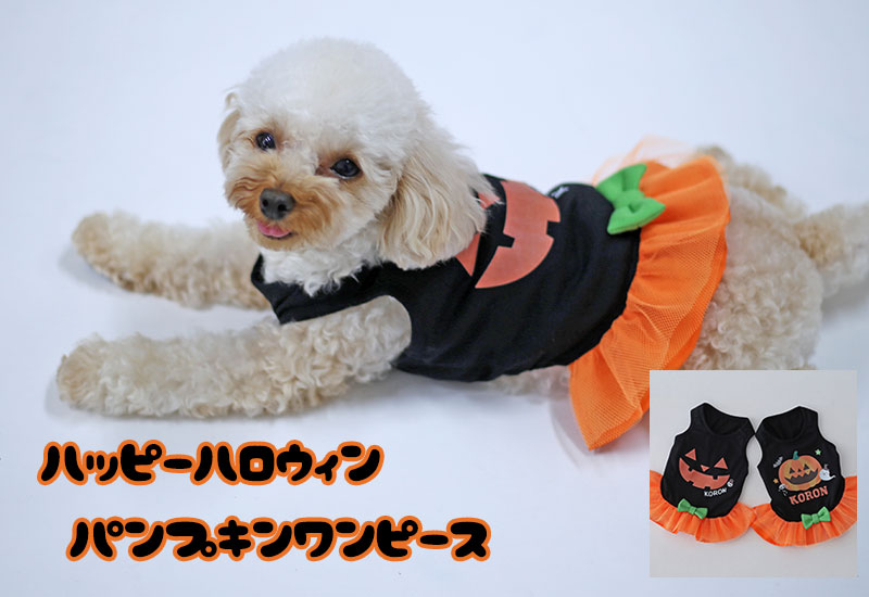 予約限定ウェア]ハッピーハロウィン・ネーミングビブ | 犬服通販