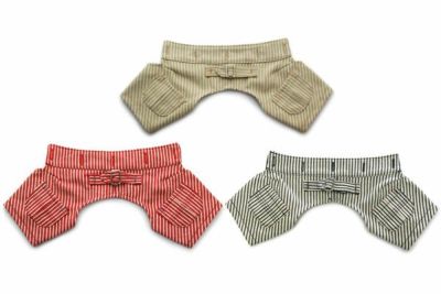 シンチバック付きヒッコリーハーフパンツ【マッチングスタイル対応】