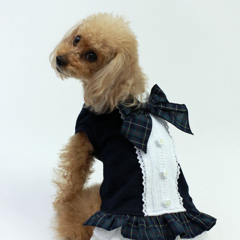 ドッグウェア 犬服 チュニック ハンドメイド犬服 カット版・小型犬服型紙】 バックレースチュニック | 犬服通販