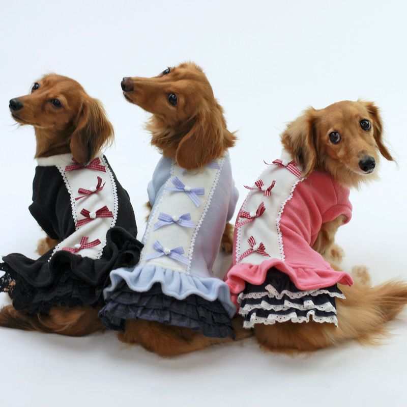 ドッグウェア 犬服 チュニック ハンドメイド犬服 カット版・小型犬服型紙】 バックレースチュニック | 犬服通販