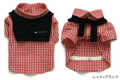 （予約販売）プロデューサー巻きチェックシャツ[レッド×ブラック]【マッチング対応】