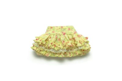 （予約販売）ベリーコットンレーススカート［小花イエロー］【マッチング対応】