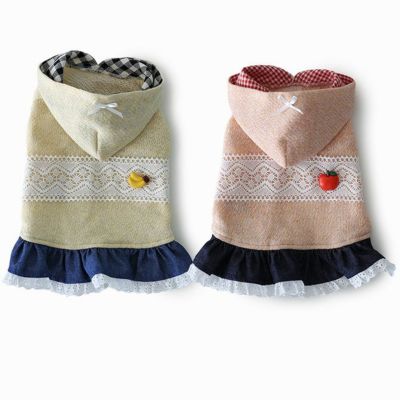 パステルニット＆デニムパーカーワンピース