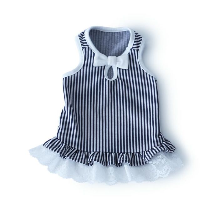 ダブルリボン付きバルーンキャミソール/ブラック×グレー/犬服/ハンドメイド ダブルリボン付きバルーンキャミソール/ブラック×グレー/犬服