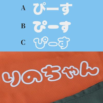 ふわふわエアーキャリーバッグ・クールMAXドビー織専用名入れプリント(ひらがな）