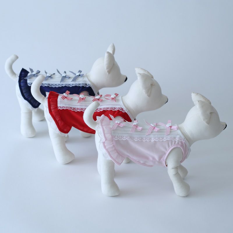 ダブルリボン付きバルーンキャミソール/ブラック×グレー/犬服/ハンドメイド 楽天市場】ブルブブ BUL BU-BU ストレッチレースキャミ【小型犬