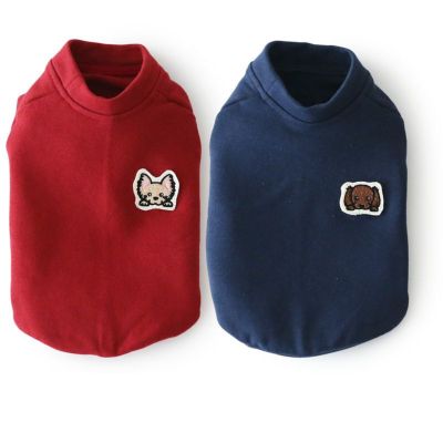 ワンポイントドッグフェイス刺繍ベスト