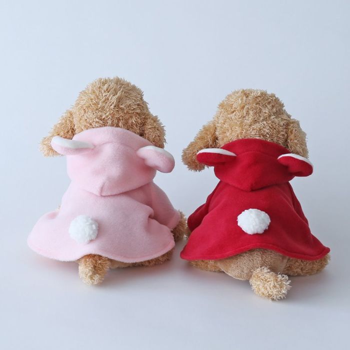 フリースくまみみしっぽ袖付きマントパーカー | 犬服通販ドッグピース