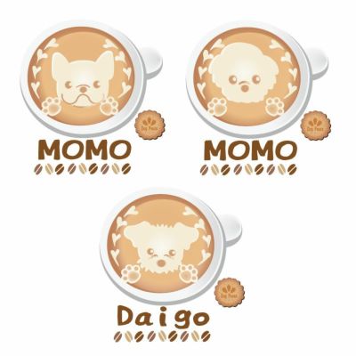 プリントワークスアイロンシート・カフェオレドッグ・ラテアート