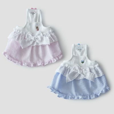 [Prie × Puu Closet.] サマーリップルストライプ・フレアワンピース