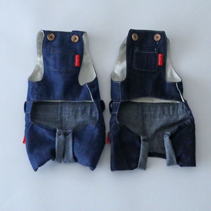 予約限定ウェア]お名前刺繍・岡山デニムリアルカバーオール | 犬服通販