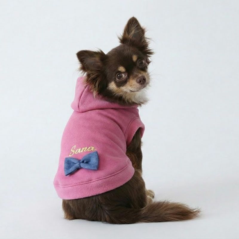 お名前刺繍]エブリデイ・リボンパーカー | 犬服通販ドッグピース
